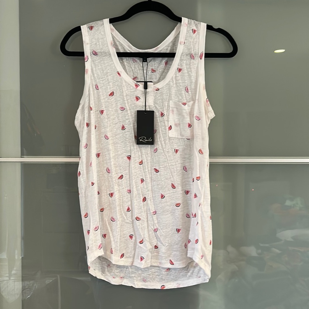 Rails new with tags watermelon linen summer tank medium